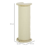 85cm Tall Cat Scratching Post, with Sisal Rope, Soft Plush, Anti Tip - Beige, PawHut,