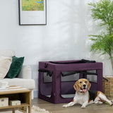 90cm Pet Carrier Bag, with Cushion for Medium to Large Dogs, PawHut, Purple