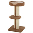 91cm Cat Tower Scratching Posts Cat Tree for Indoor Cats Kitten Activity Centre, PawHut, Light Brown