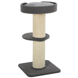 91cm Cat Tower Scratching Posts Cat Tree for Indoor Cats Kitten Activity Centre, PawHut, Light Brown