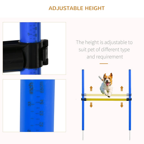 Adjustable Pet Agility Training Set, zig-zag, jump and tunnel, PawHut,