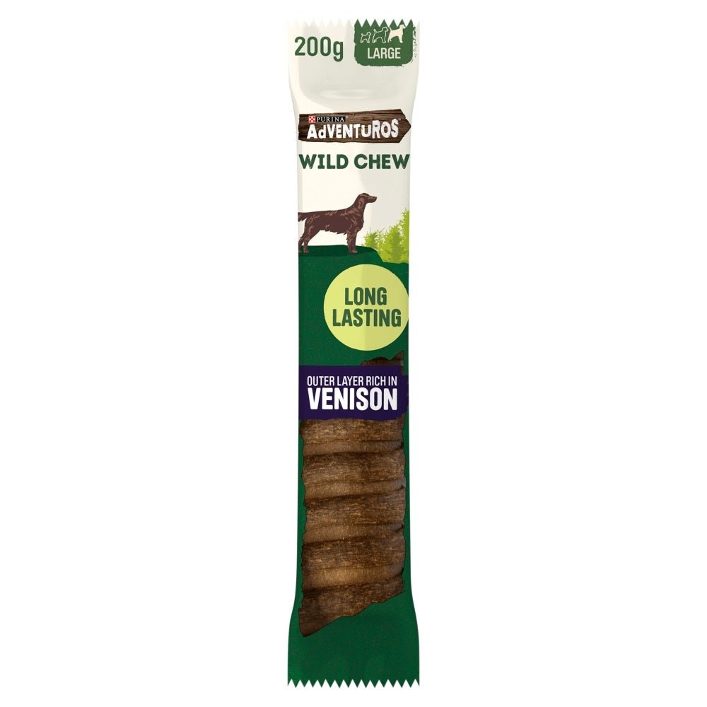 Adventuros Wild Chews Venison Large 4x200g, Adventuros,