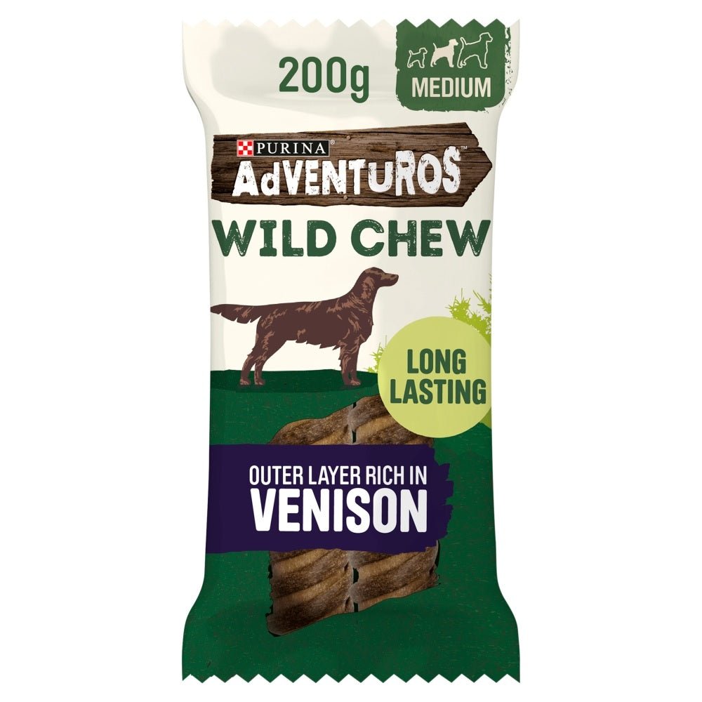 Adventuros Wild Chews Venison Medium 6x200g, Adventuros,