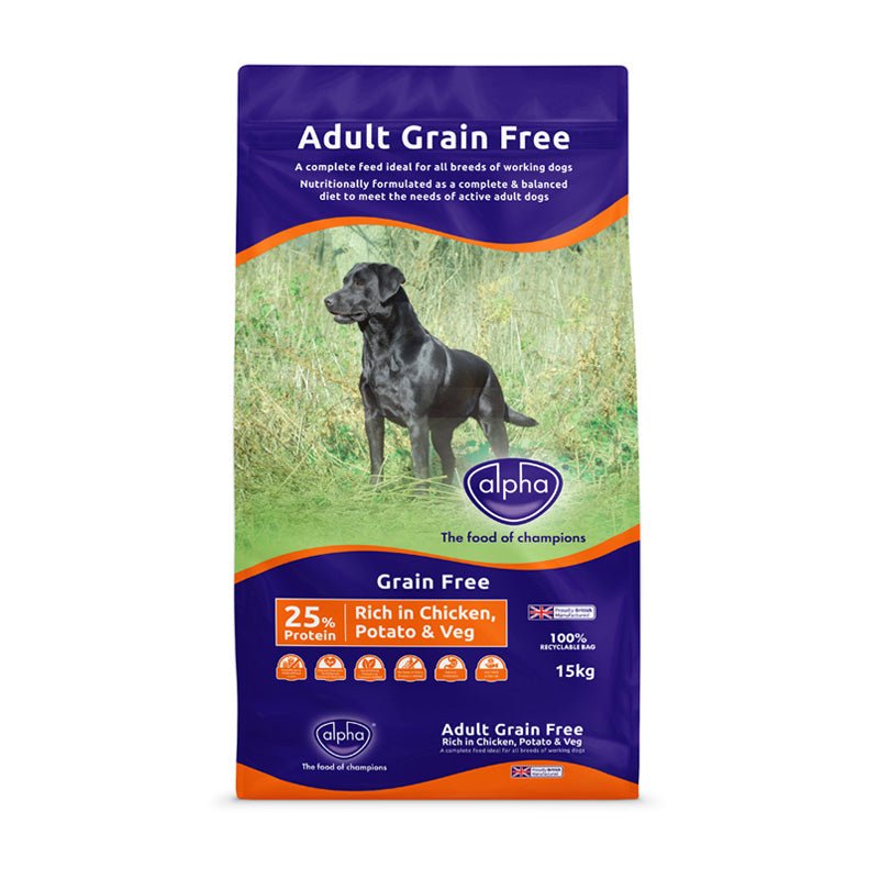 Alpha Adult Grain Free Chicken 15 kg, Alpha,