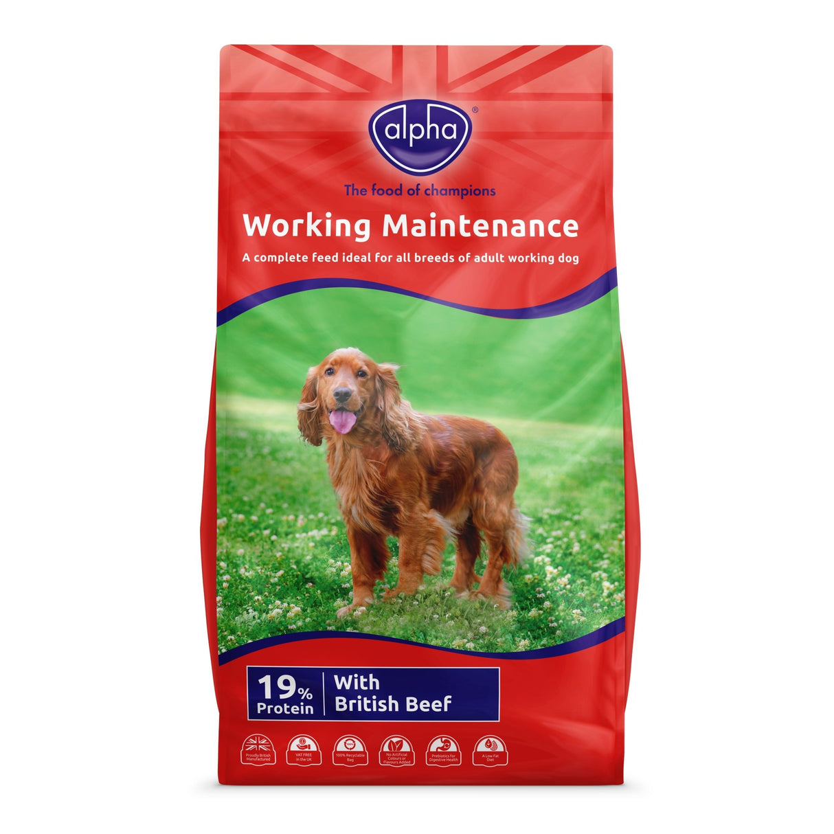 Alpha Adult Maintainance Worker Dog Beef 15 kg, Alpha,