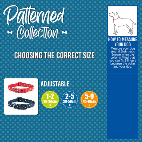 Ancol Blue Tartan Adjustable Dog Collar, Ancol, 20cm-30cm 1-2