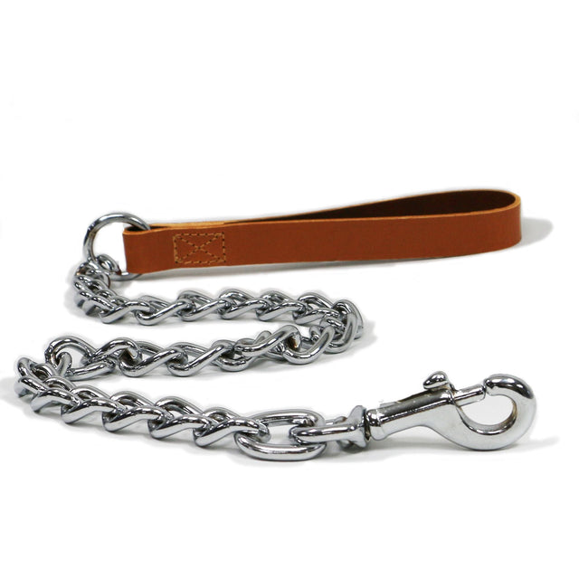 Ancol Classic Collection Leather Extra Heavy Chain Lead, Ancol, Tan