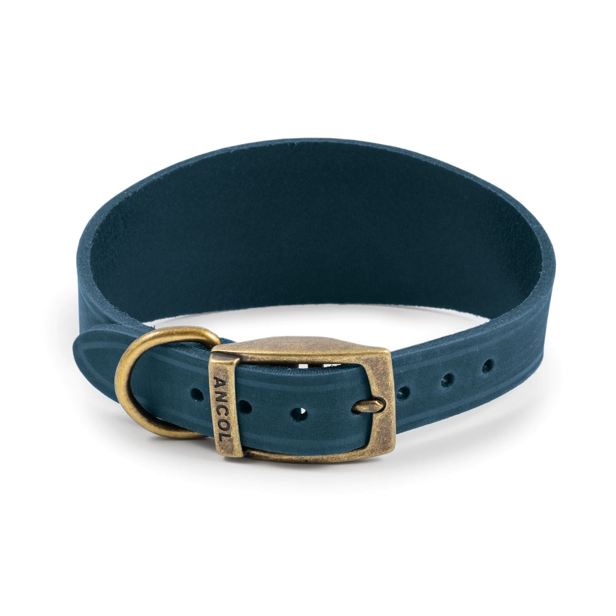 Ancol Heritage Collection Timberwolf Leather Greyhound Collar 34-43cm, Ancol, Blue
