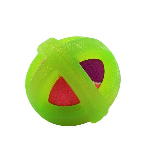 Ancol | Jawables | Framed Tennis Ball x3, Ancol,