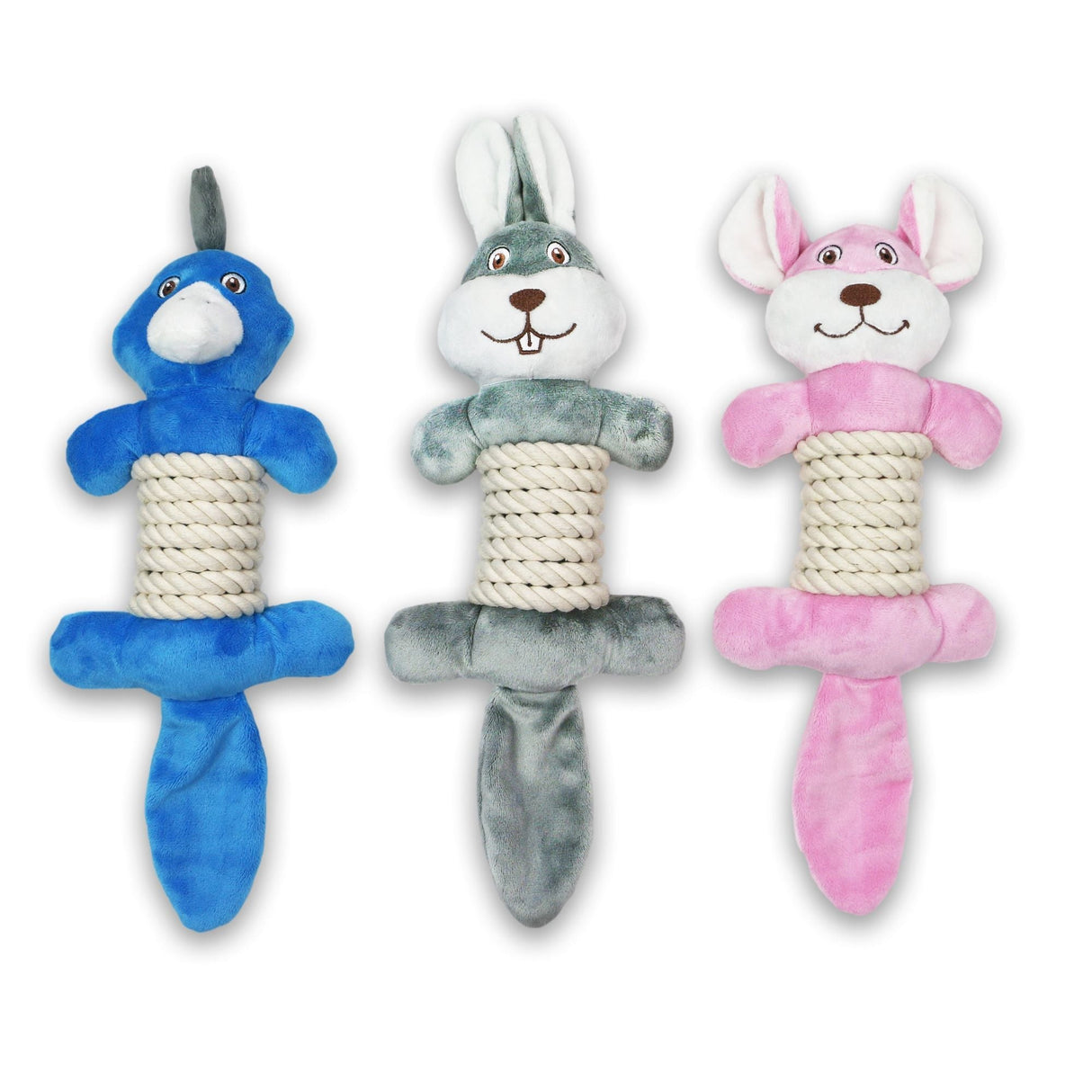 Ancol | Made From | Rope Bellies x3 Dog Toy, Ancol,