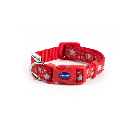 Ancol Paw and Bone Adjustable Reflective Dog Collar, Ancol, 20-30cm