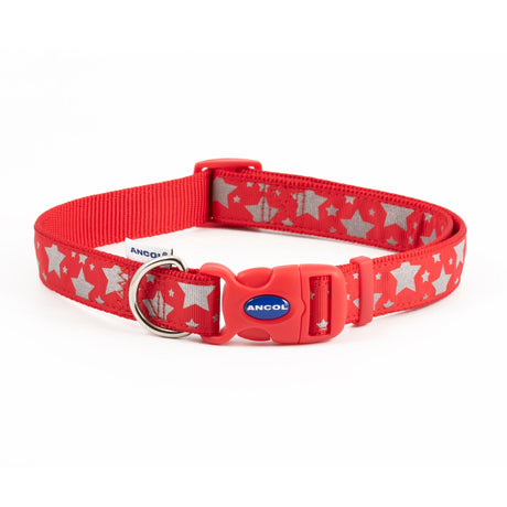 Ancol Paw and Bone Adjustable Reflective Dog Collar, Ancol, 45-70cm