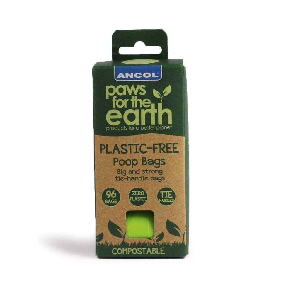 Ancol Paws for the Earth Plastic Free Poo Bags 96 bags x 6, Ancol,