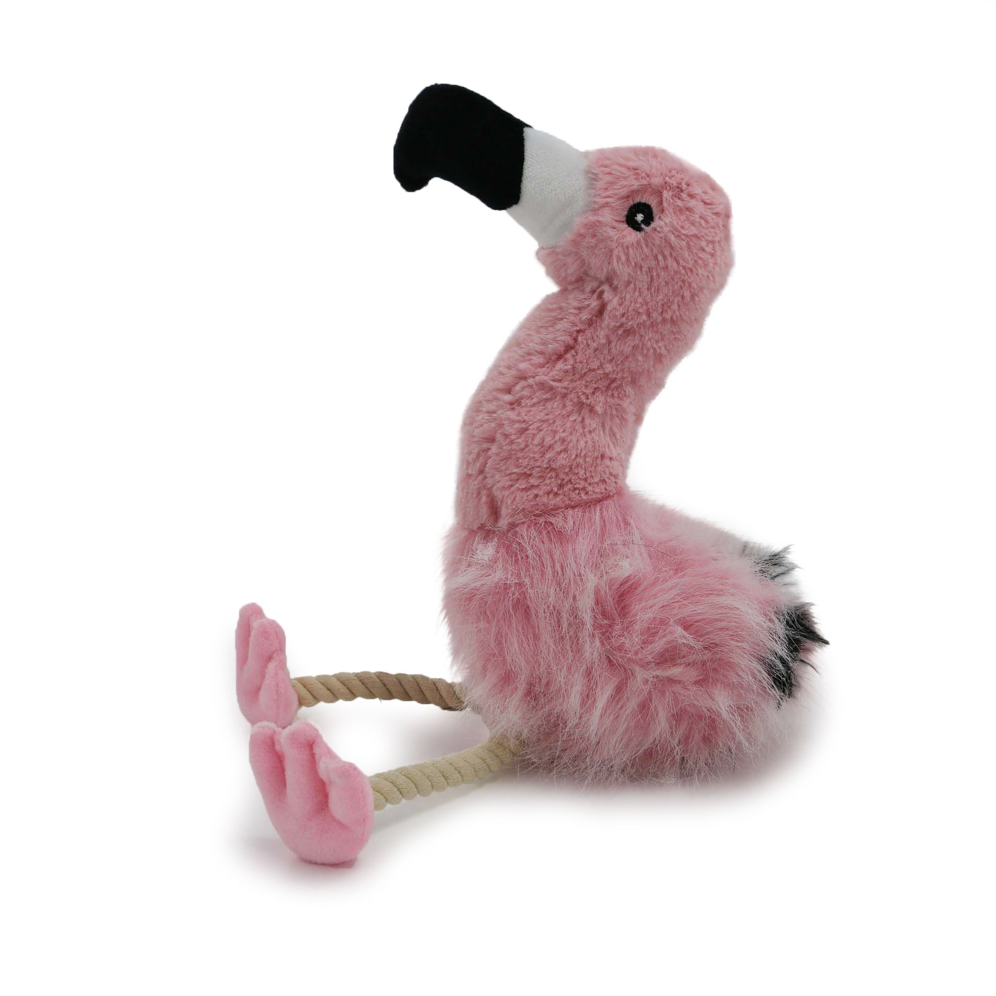 Ancol Playtime Fluffy Flamingo Soft Dog Toy, Ancol,
