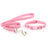 Ancol Small Bite Reflective Paw n Bone Collar & Lead Set, Ancol, Pink