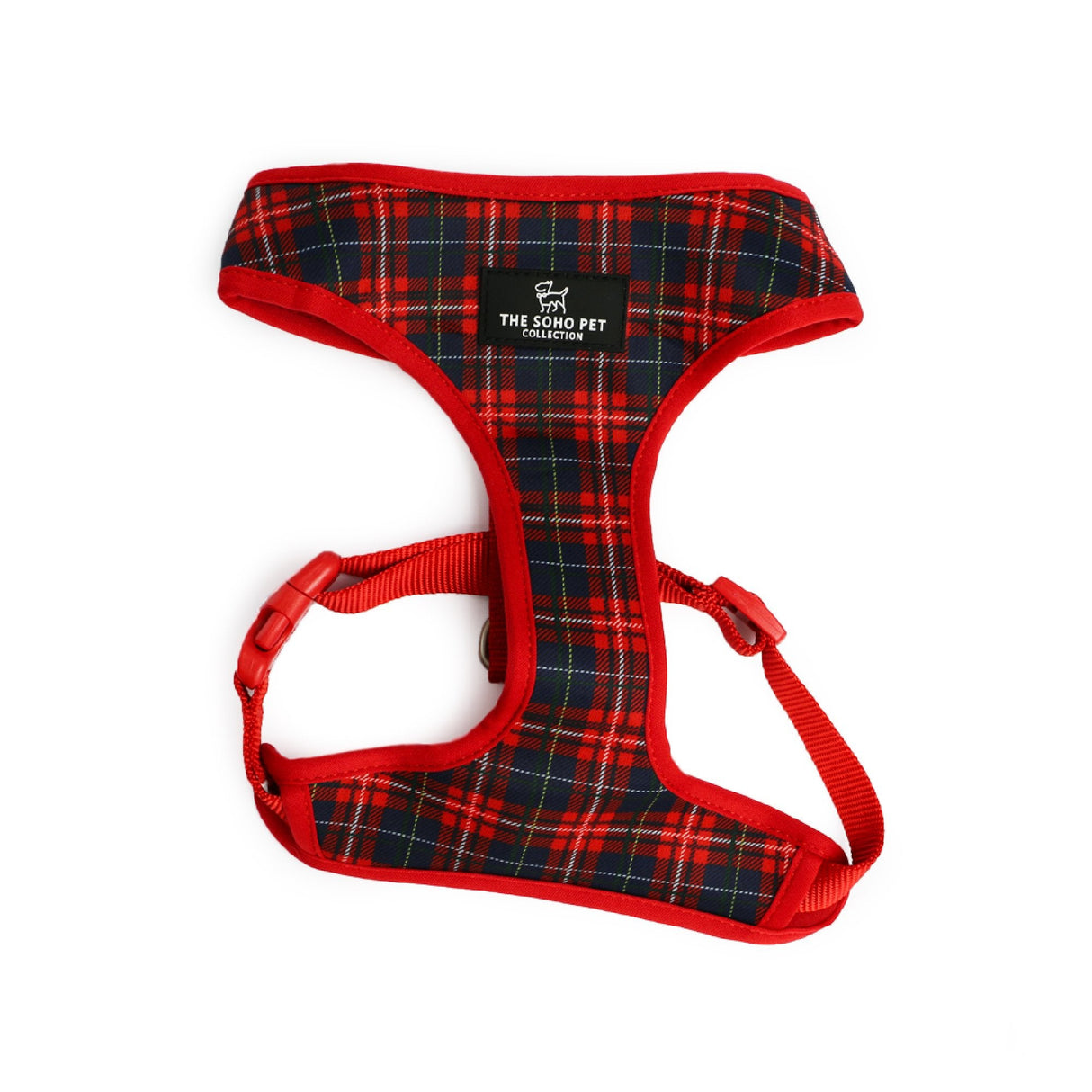 Ancol Soho Red Tarten or Star Reversible Dog Harness, Ancol, XSmall