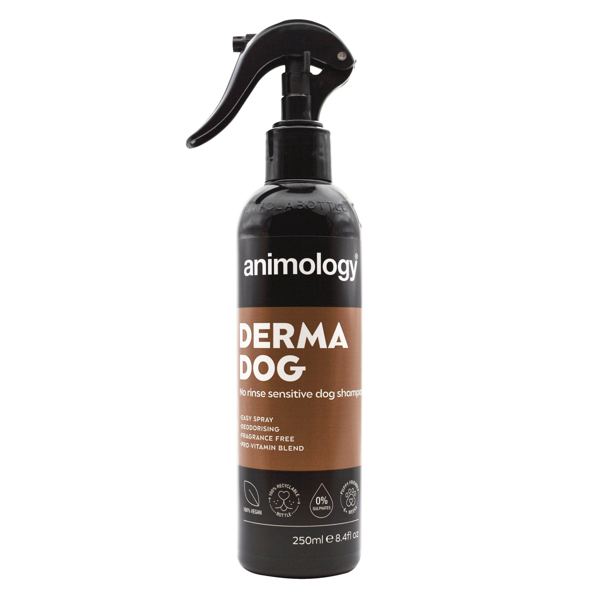 Animology Derma Dog No Rinse Sensitive Dog Shampoo Spray 6x250ml, Animology,