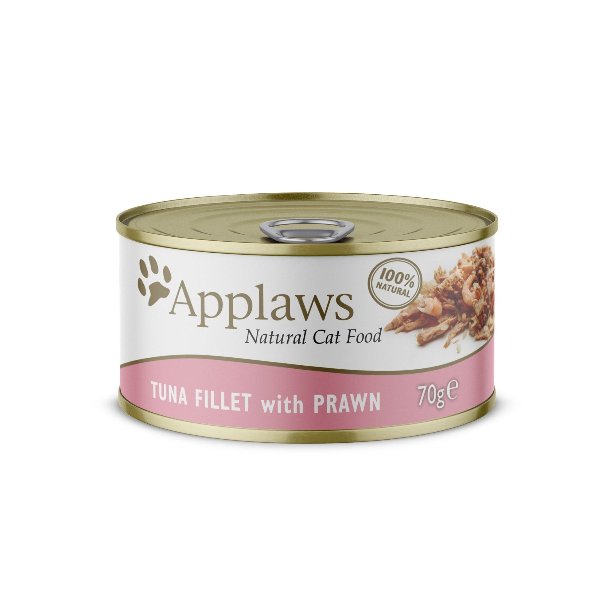 Applaws Cat Tuna Fillet with Prawn in Broth Tins 24 x 70g, Applaws,