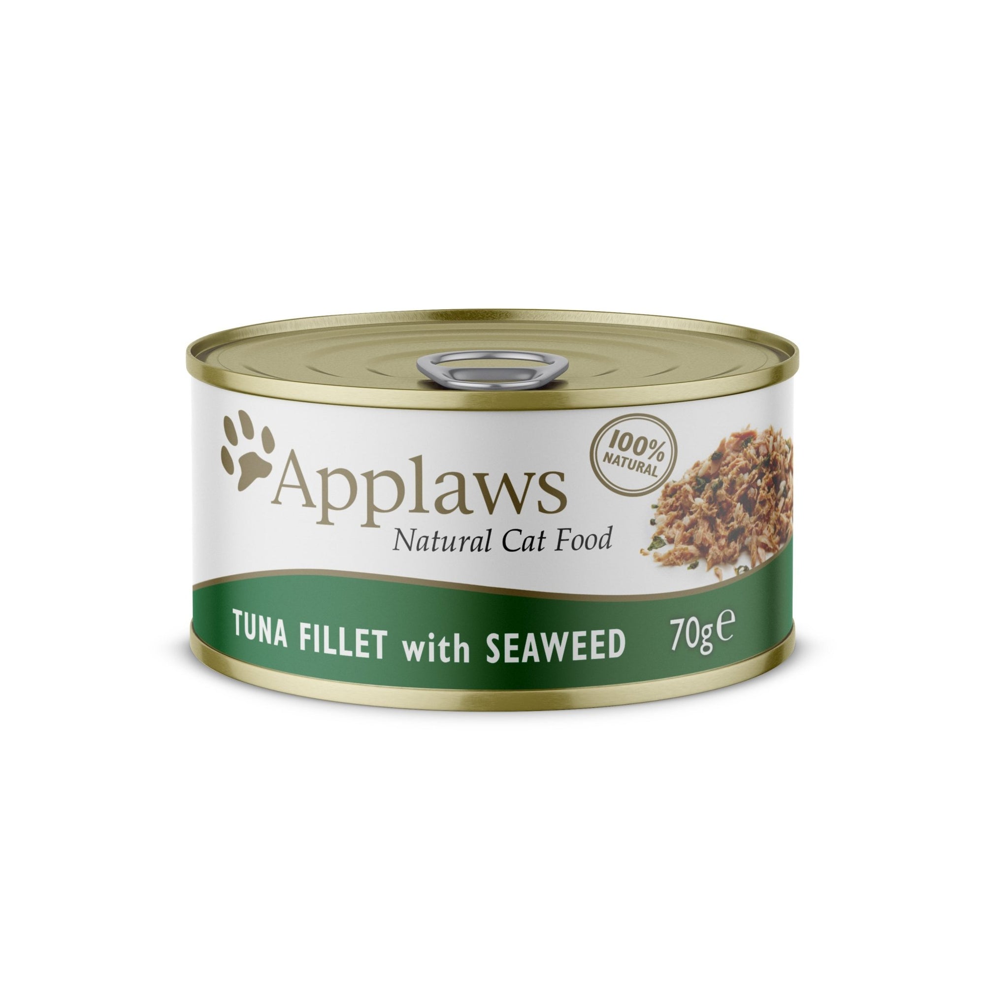 Applaws Cat Tuna Fillet with Seaweed in Broth Tins 24 x 70g, Applaws,