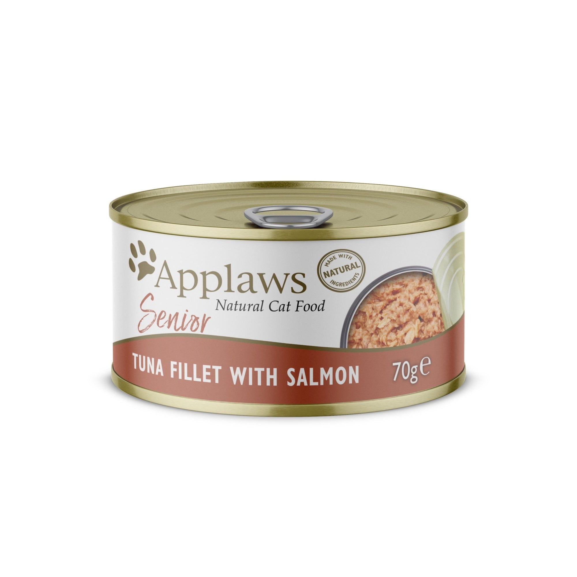 Applaws Cats Senior Tuna Fillets with Salmon Tins 24 x 70g, Applaws,