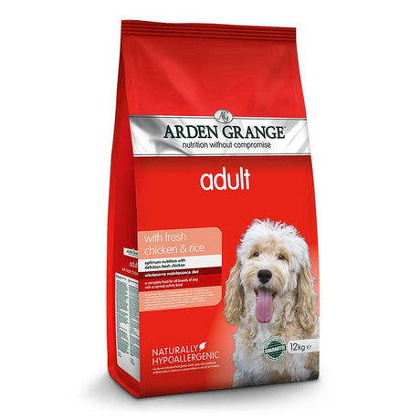 Arden Grange Dry Adult Dog Food with Fresh Chicken & Rice, Arden Grange, 12 kg