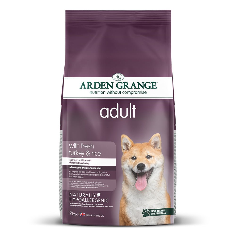 Arden Grange Dry Adult Dog Food with Fresh Turkey & Rice, Arden Grange, 2 kg