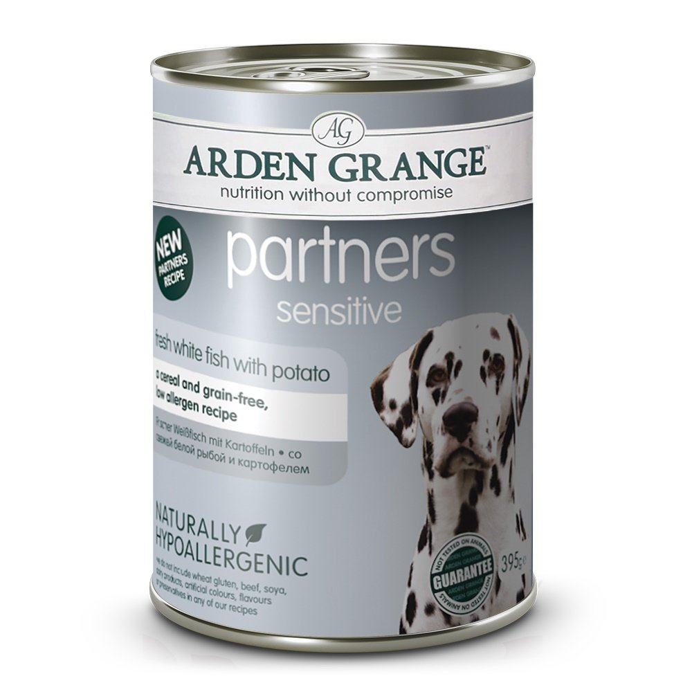 Arden Grange Partners Sensitive Fresh White Fish with Potato 4x (6x395g), Arden Grange,