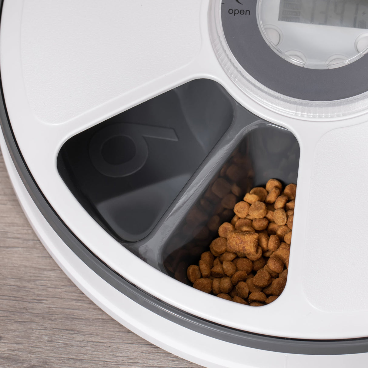 Automatic Pet Dog Cat Feeder w/ Digital Timer Six-Meal Food Dispenser, PawHut,