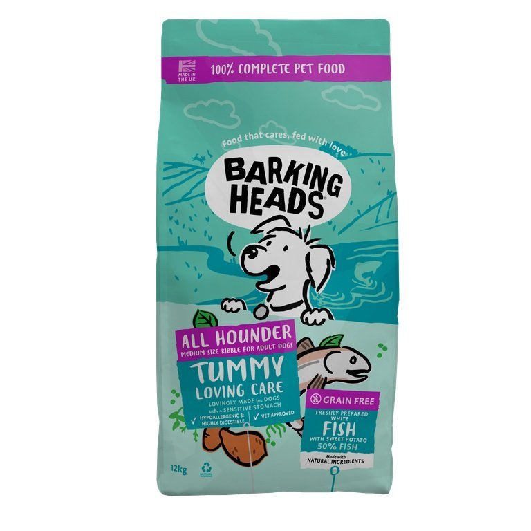 Barking Heads All Hounder Tummy Lovin' Care Grain Free Fish, Barking Heads, 12 kg