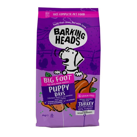 Barking Heads Big Foot Puppy Days Grain Free Turkey 6 kg, Barking Heads,