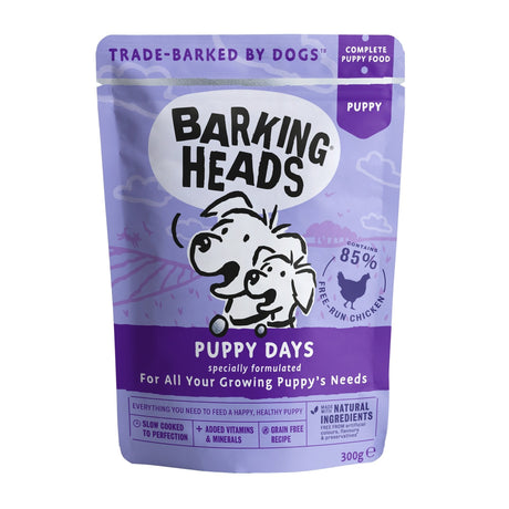 Barking Heads Puppy Days Wet Grain Free Dog Food 10x300g, Barking Heads,