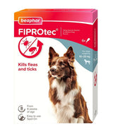 Beaphar FIPROtec Flea & Tick Spot On for Medium Dogs, Beaphar, 6 pipettes x 6