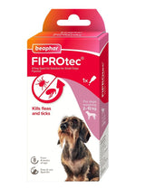 Beaphar FIPROtec Flea & Tick Spot On for Small Dogs, Beaphar, 1 pipette x 6
