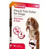 Beaphar Flea & Tick Collar for Dogs – Brown 65cm (x6), Beaphar,