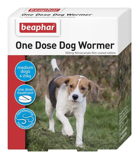 Beaphar One Dose Worming Tablet for Medium Dogs (x6), Beaphar,