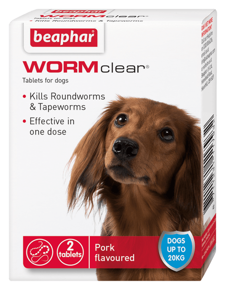 Beaphar WORMclear Worming Tablets for Dogs (up to 20kg) (x6), Beaphar,
