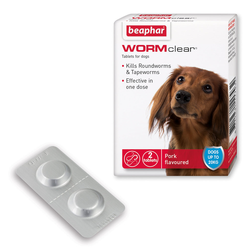 Beaphar WORMclear Worming Tablets for Dogs (up to 20kg) (x6), Beaphar,