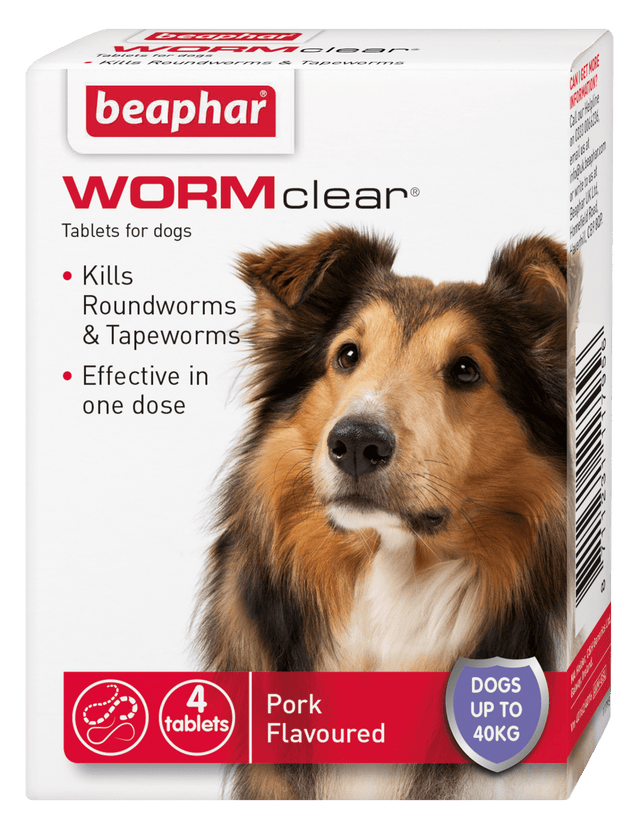 Beaphar WORMclear Worming Tablets for Dogs (up to 40kg) (x6), Beaphar,