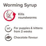 Beaphar Worming Syrup for Puppies & Kittens 45ml (x6), Beaphar,