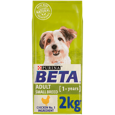BETA Adult Small Breed Chicken Dry Dog Food 2 kg, Beta,