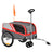 Bike Trailer & Walking Trolley for Medium Dogs with Safety Features, PawHut, Red