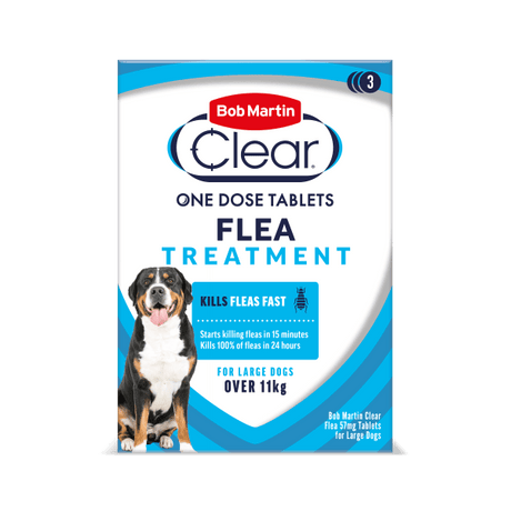 Bob Martin Clear Flea Tablets for Large Dogs over 11kg (3 tablets x 6), Bob Martin,