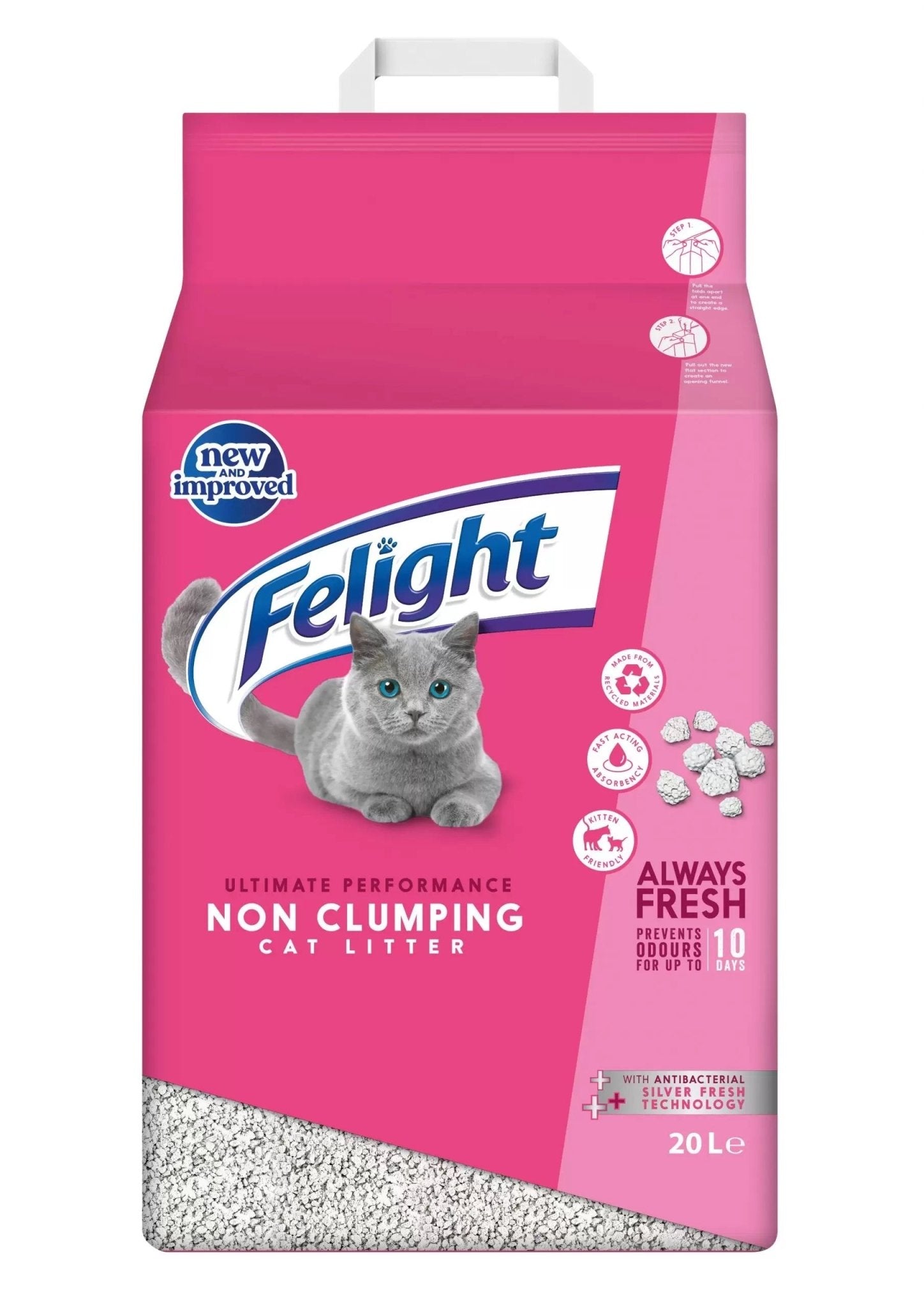 Bob Martin Felight Antibacterial Non-Clumping Cat Litter 20 L, Bob Martin,