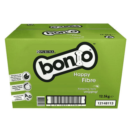Bonio Happy Fibre Dog Biscuits, Bonio, 12.5kg