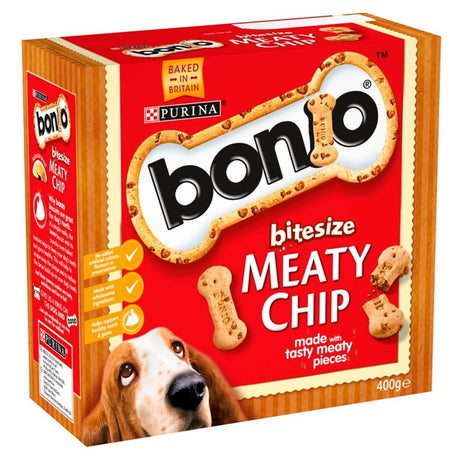Bonio Meaty Chip Bitesize Dog Biscuits (5 x 400g), Bonio,