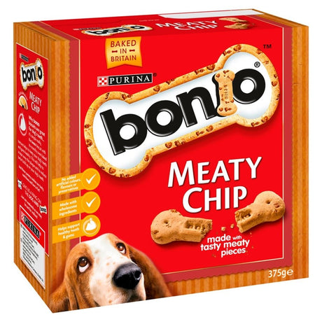 Bonio Meaty Chip Dog Biscuits (5 x 375g), Bonio,