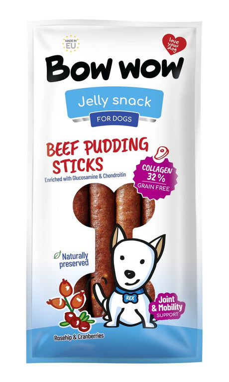 Bow Wow Pudding Sticks Beef 6x170g, Bow Wows,