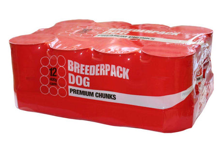 Breederpack Premium Chunks Dog Tins, Kennel Pak, 12x400g