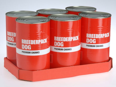 Breederpack Premium Chunks Dog Tins, Kennel Pak, 6x1200g