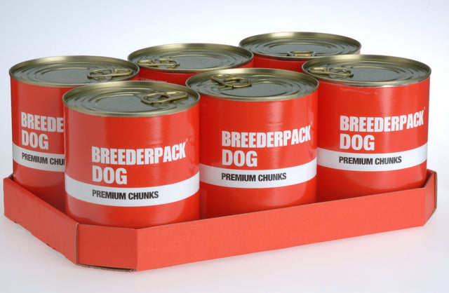 Breederpack Premium Chunks Dog Tins, Kennel Pak, 6x800g